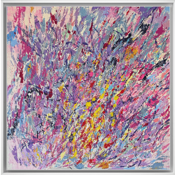 The Bloom of Light (2025) — Acrylic and mixed media on canvas by Nour Aouissaoui