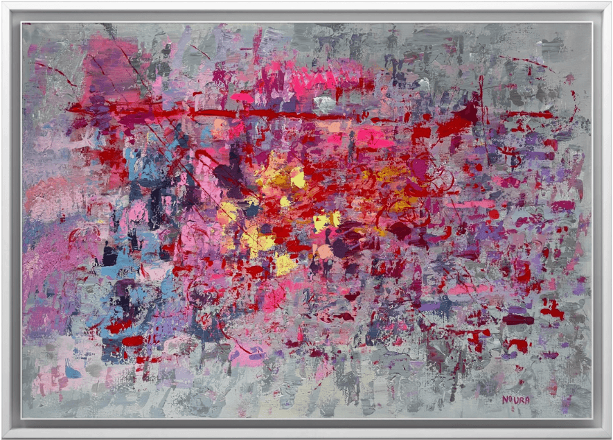 The Inner Light (2026) — Acrylic and mixed media on canvas by Nour Aouissaoui
