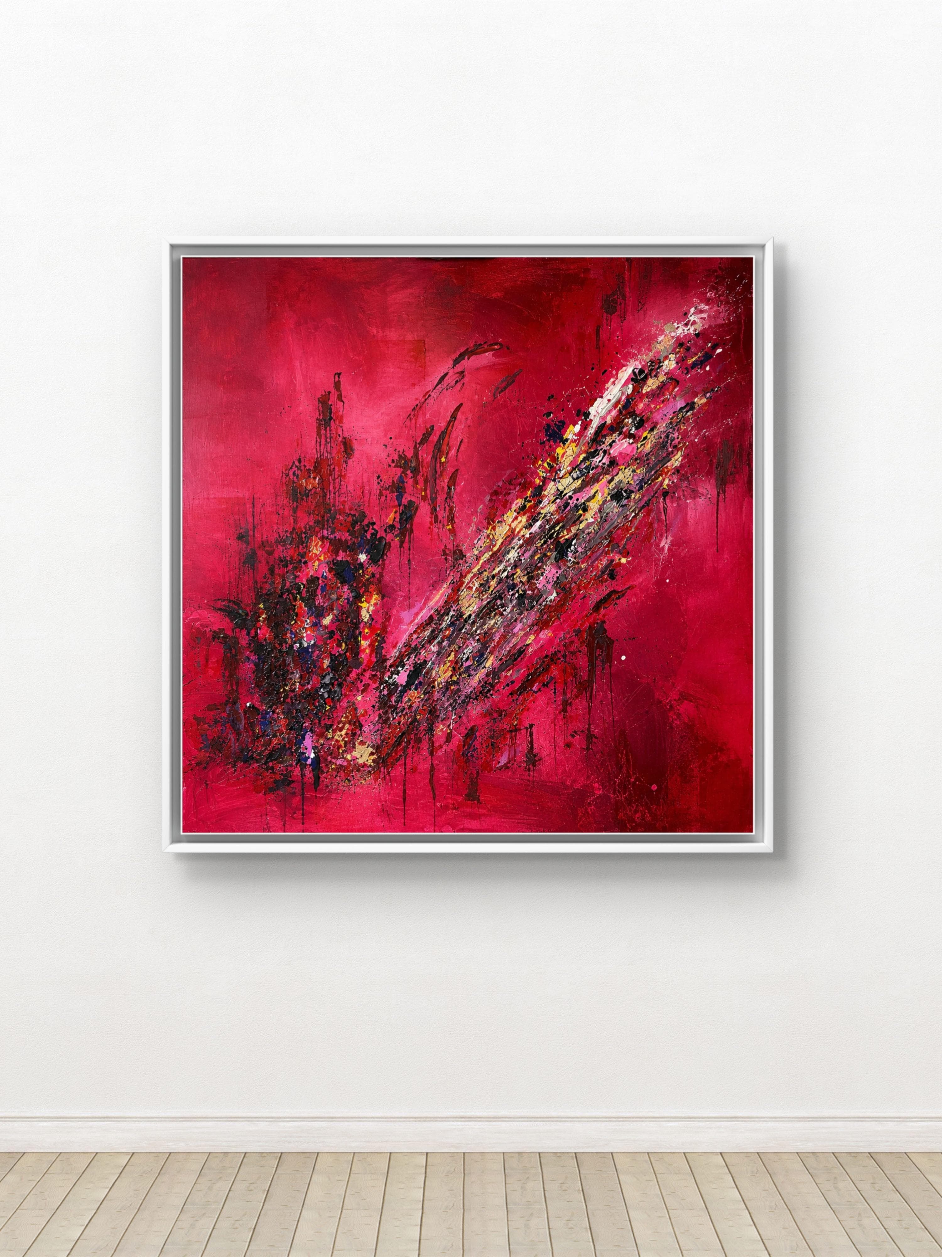 The Ascent (2025–2026) — Acrylic & mixed media on canvas by Nour Aouissaoui