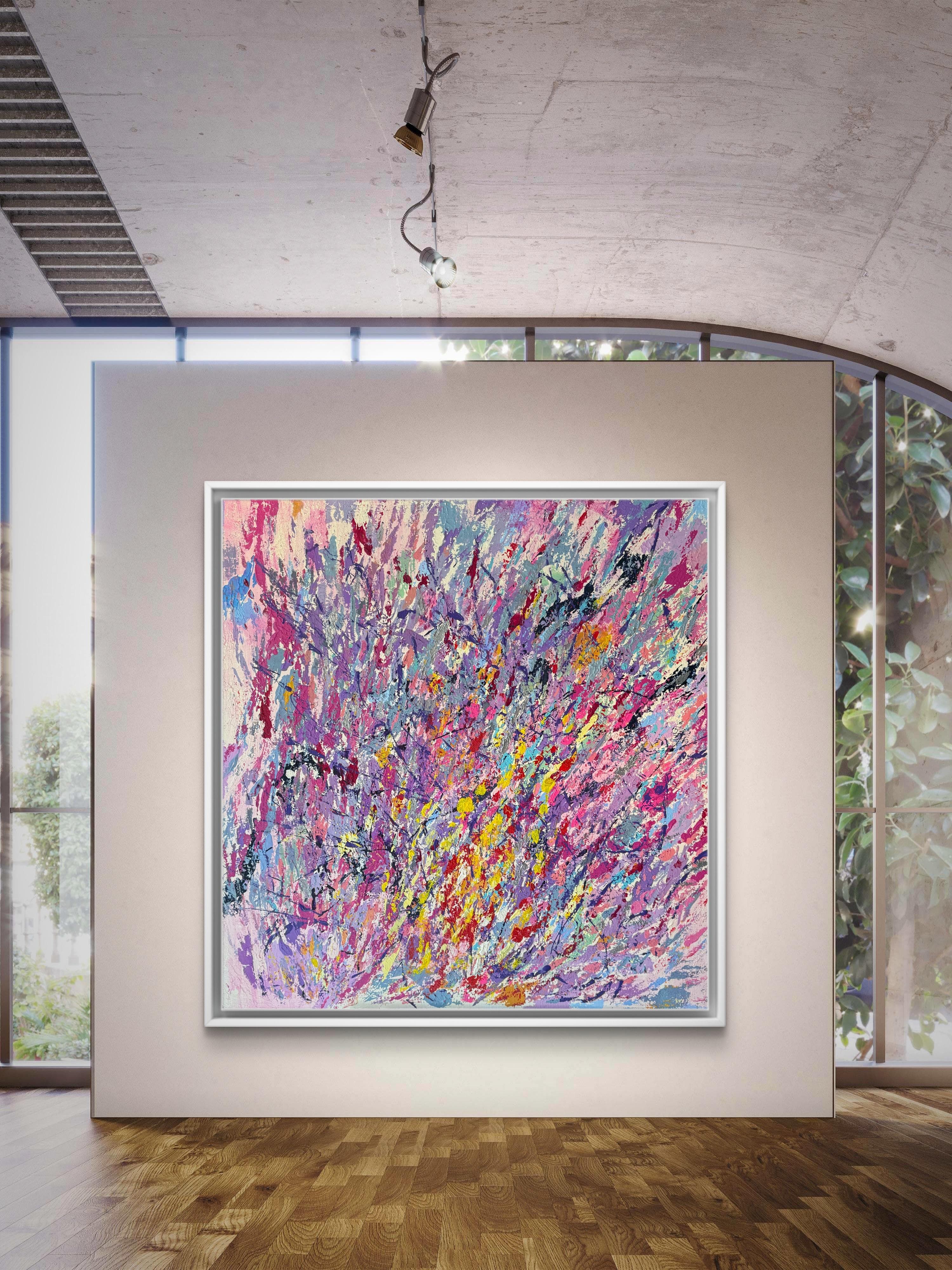 The Bloom of Light (2025) — Acrylic and mixed media on canvas by Nour Aouissaoui
