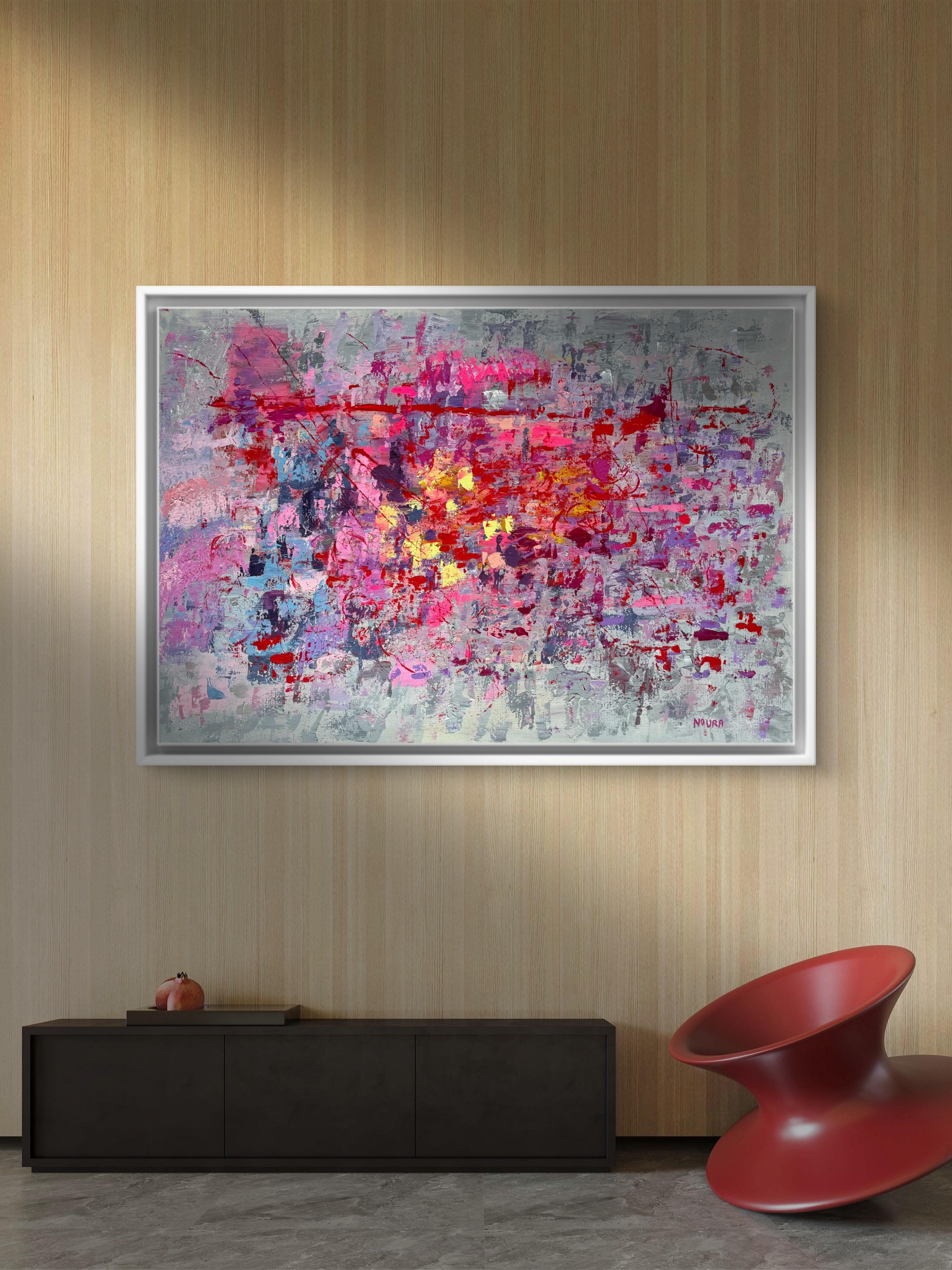 The Inner Light (2026) — Acrylic and mixed media on canvas by Nour Aouissaoui