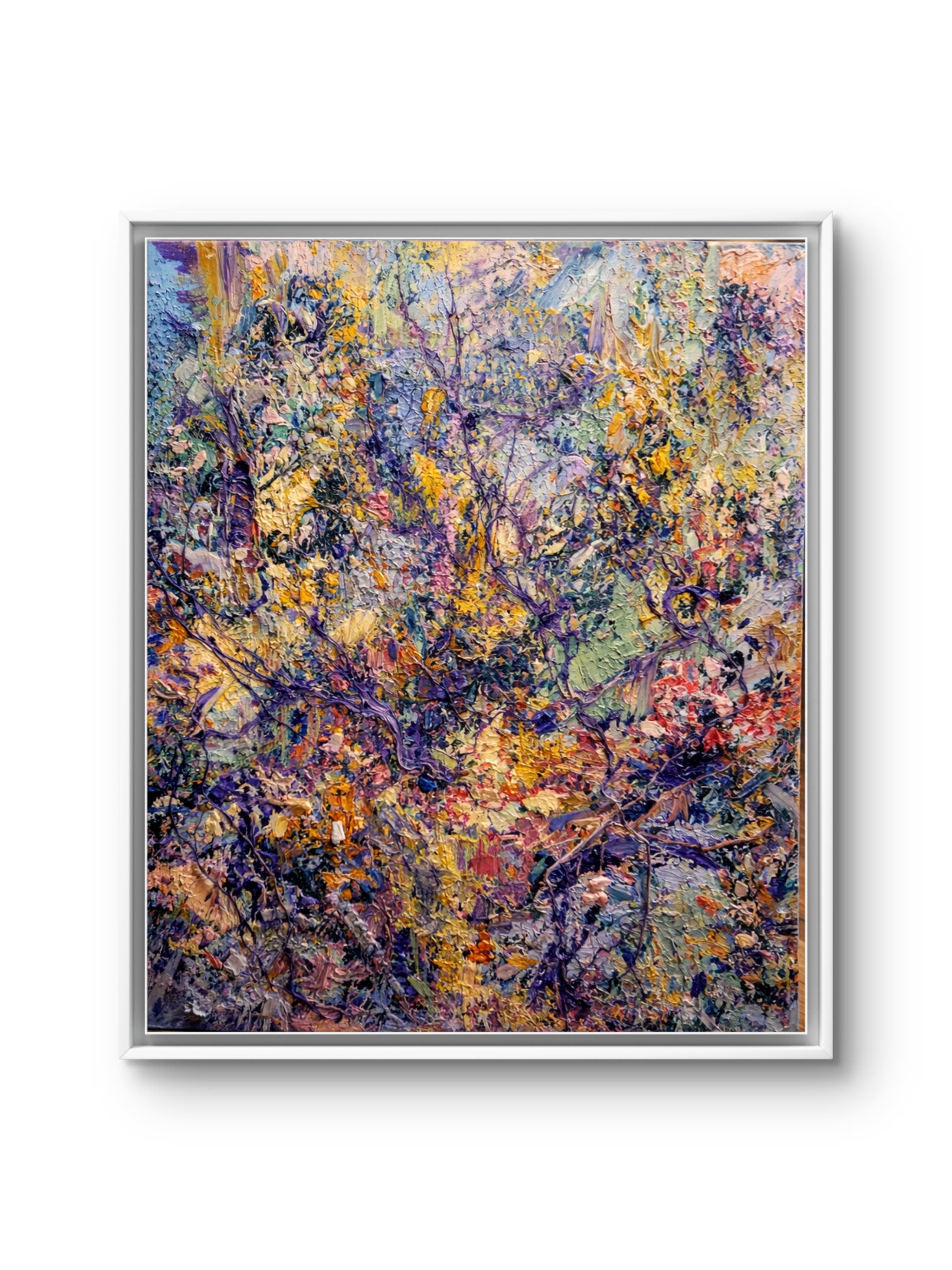 The Secret Garden (2026) — Acrylic & mixed media on canvas by Nour Aouissaoui